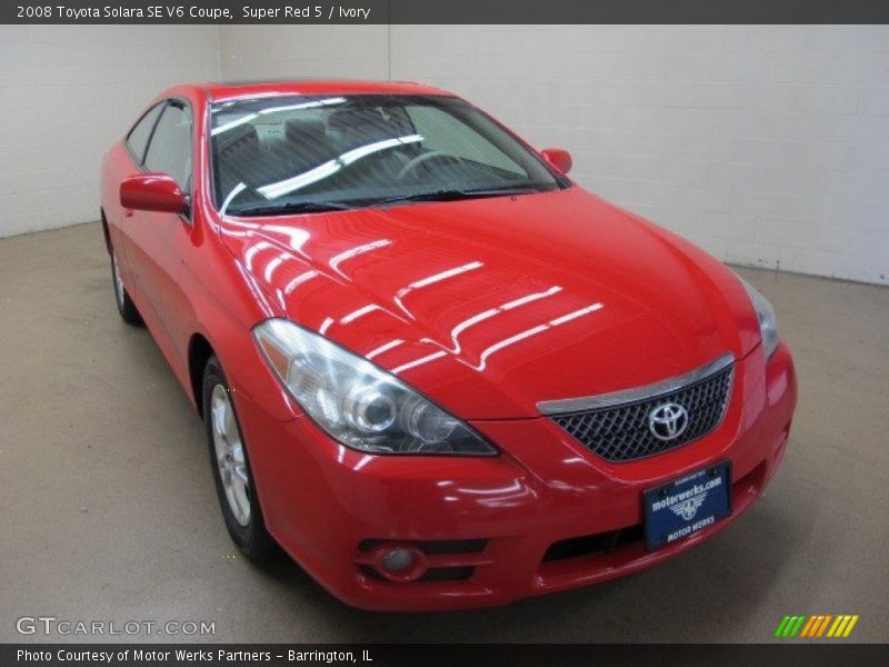 Super Red 5 / Ivory 2008 Toyota Solara SE V6 Coupe