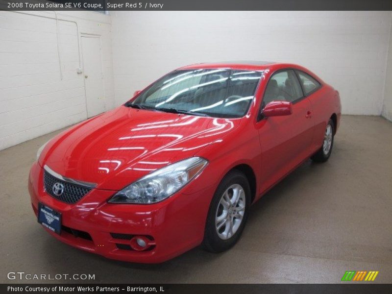 Super Red 5 / Ivory 2008 Toyota Solara SE V6 Coupe
