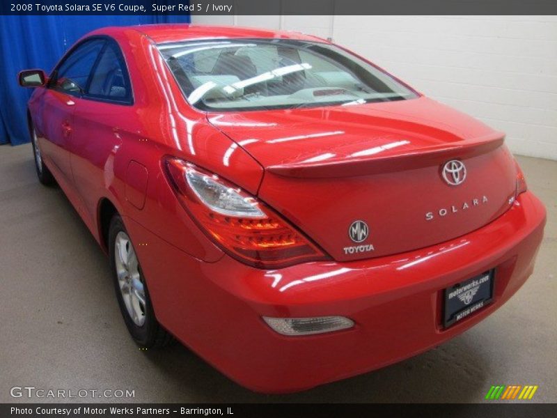 Super Red 5 / Ivory 2008 Toyota Solara SE V6 Coupe