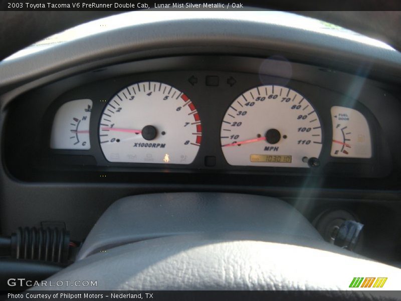 Lunar Mist Silver Metallic / Oak 2003 Toyota Tacoma V6 PreRunner Double Cab