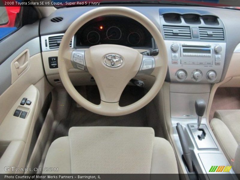 Super Red 5 / Ivory 2008 Toyota Solara SE V6 Coupe