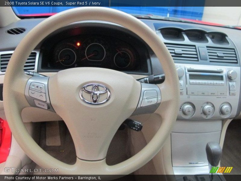 Super Red 5 / Ivory 2008 Toyota Solara SE V6 Coupe
