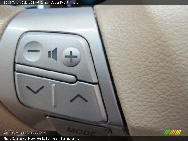 Super Red 5 / Ivory 2008 Toyota Solara SE V6 Coupe