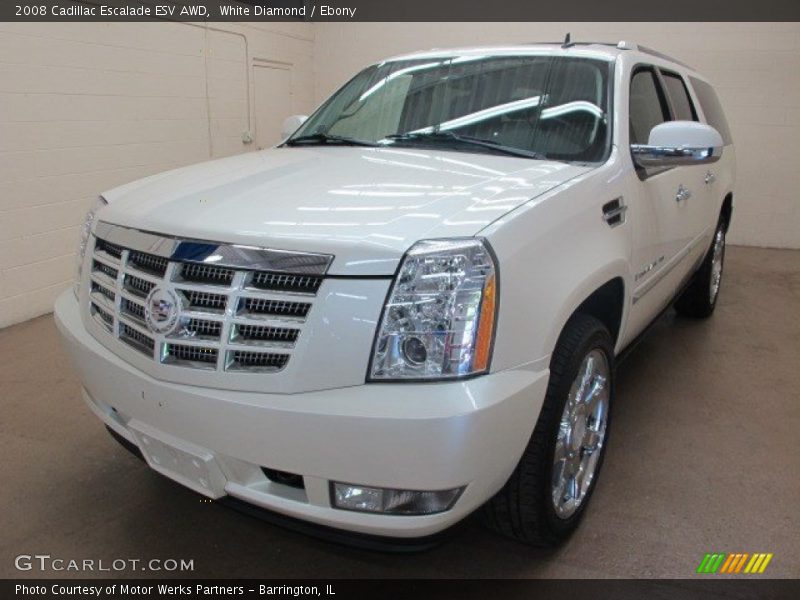 White Diamond / Ebony 2008 Cadillac Escalade ESV AWD