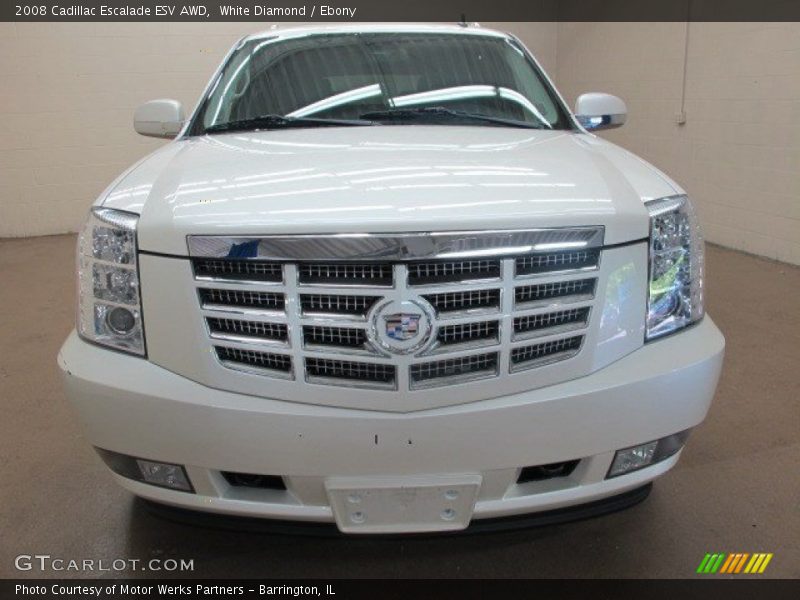 White Diamond / Ebony 2008 Cadillac Escalade ESV AWD