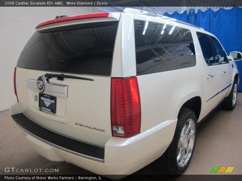 White Diamond / Ebony 2008 Cadillac Escalade ESV AWD