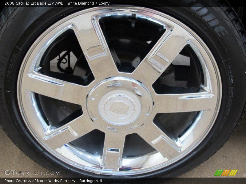 White Diamond / Ebony 2008 Cadillac Escalade ESV AWD