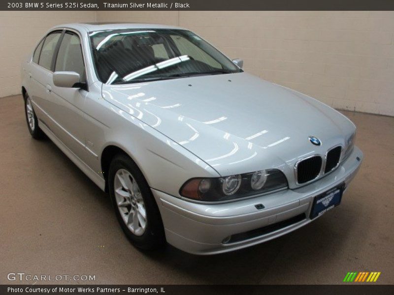 Titanium Silver Metallic / Black 2003 BMW 5 Series 525i Sedan