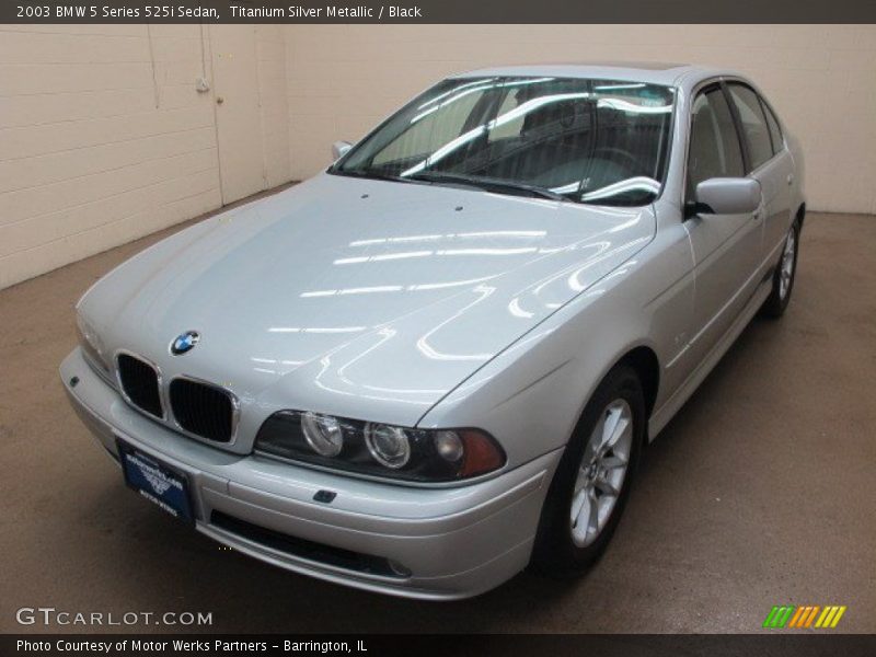 Titanium Silver Metallic / Black 2003 BMW 5 Series 525i Sedan