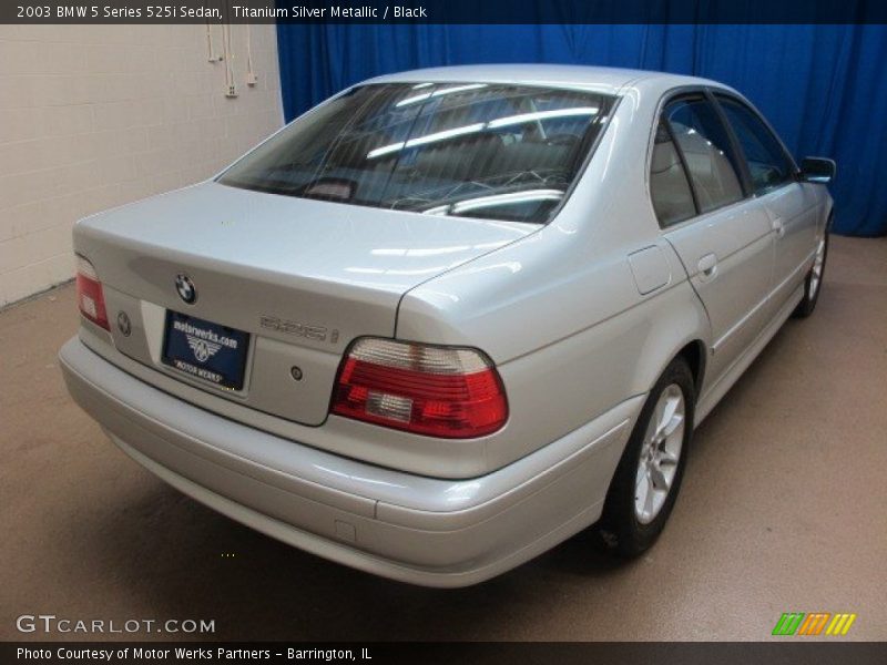 Titanium Silver Metallic / Black 2003 BMW 5 Series 525i Sedan