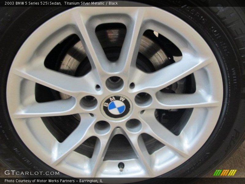 Titanium Silver Metallic / Black 2003 BMW 5 Series 525i Sedan