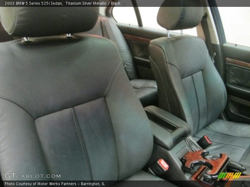 Titanium Silver Metallic / Black 2003 BMW 5 Series 525i Sedan