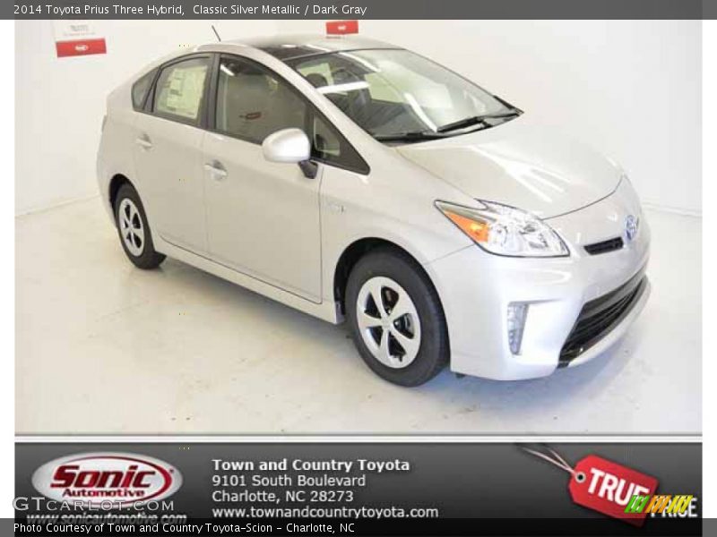 Classic Silver Metallic / Dark Gray 2014 Toyota Prius Three Hybrid