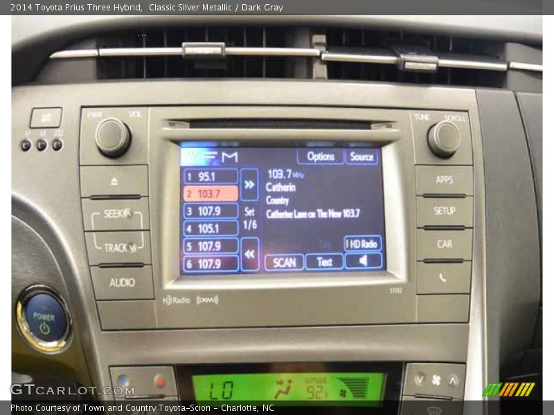 Classic Silver Metallic / Dark Gray 2014 Toyota Prius Three Hybrid