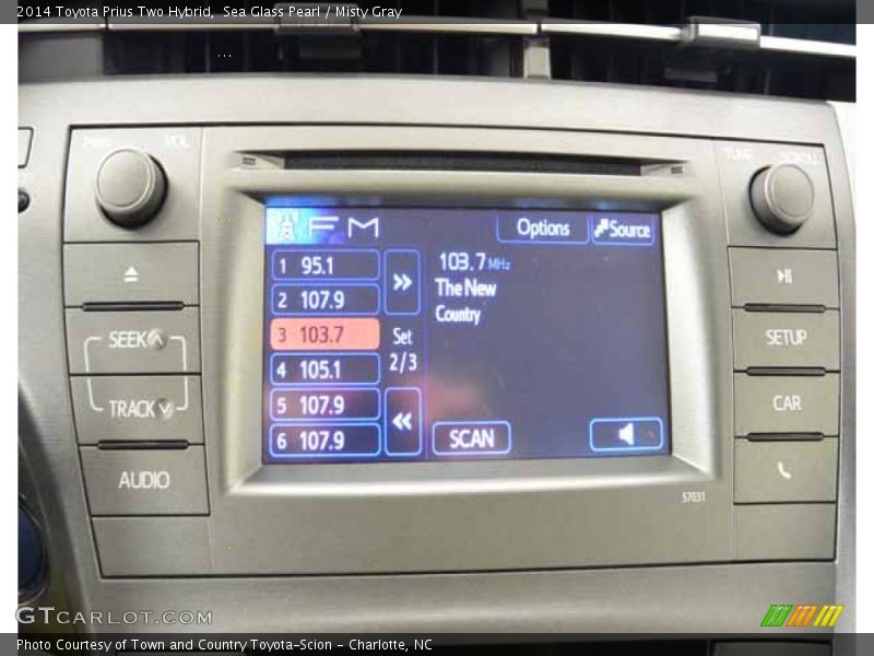 Sea Glass Pearl / Misty Gray 2014 Toyota Prius Two Hybrid