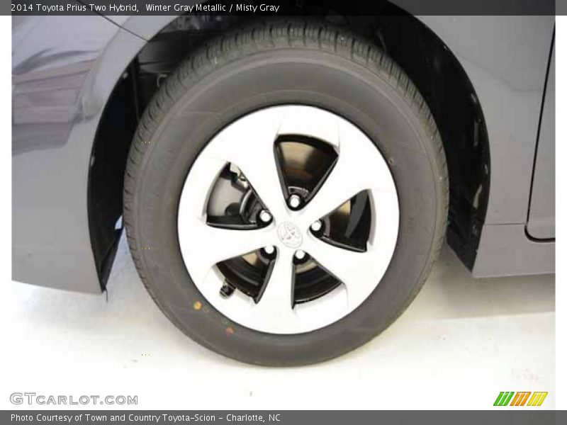 Winter Gray Metallic / Misty Gray 2014 Toyota Prius Two Hybrid