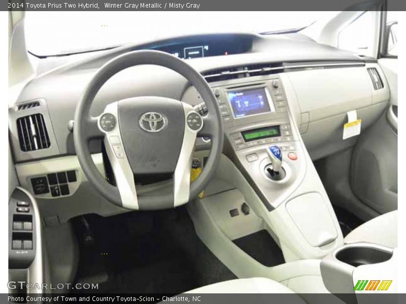 Winter Gray Metallic / Misty Gray 2014 Toyota Prius Two Hybrid