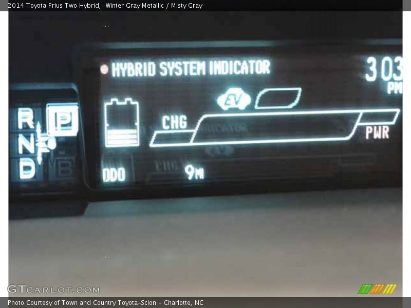 Winter Gray Metallic / Misty Gray 2014 Toyota Prius Two Hybrid