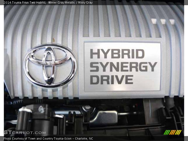 Winter Gray Metallic / Misty Gray 2014 Toyota Prius Two Hybrid