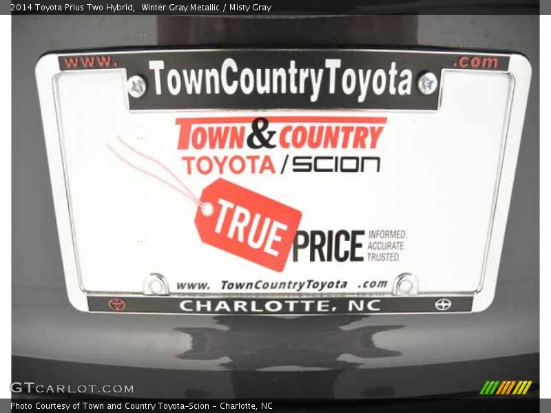 Winter Gray Metallic / Misty Gray 2014 Toyota Prius Two Hybrid