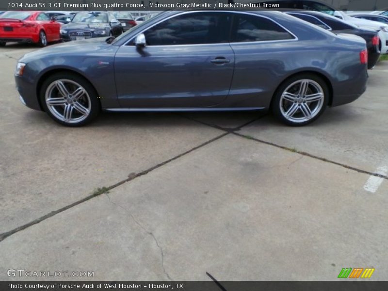Monsoon Gray Metallic / Black/Chestnut Brown 2014 Audi S5 3.0T Premium Plus quattro Coupe