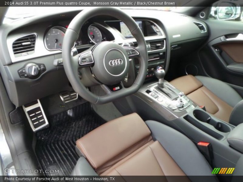 Monsoon Gray Metallic / Black/Chestnut Brown 2014 Audi S5 3.0T Premium Plus quattro Coupe