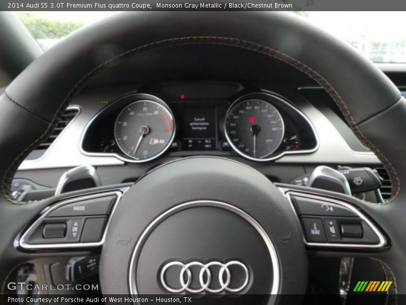 Monsoon Gray Metallic / Black/Chestnut Brown 2014 Audi S5 3.0T Premium Plus quattro Coupe