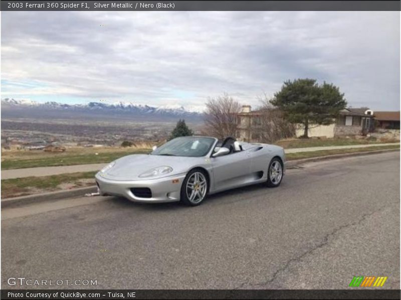 Silver Metallic / Nero (Black) 2003 Ferrari 360 Spider F1