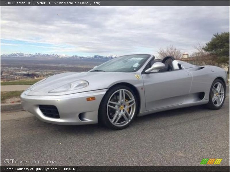 Silver Metallic / Nero (Black) 2003 Ferrari 360 Spider F1