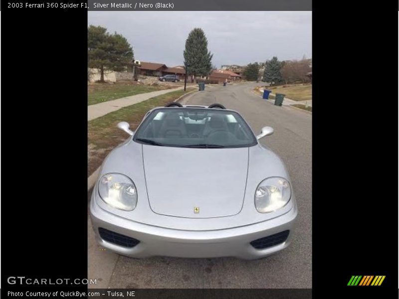 Silver Metallic / Nero (Black) 2003 Ferrari 360 Spider F1