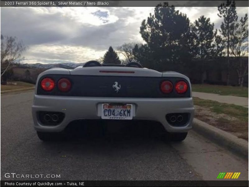 Silver Metallic / Nero (Black) 2003 Ferrari 360 Spider F1