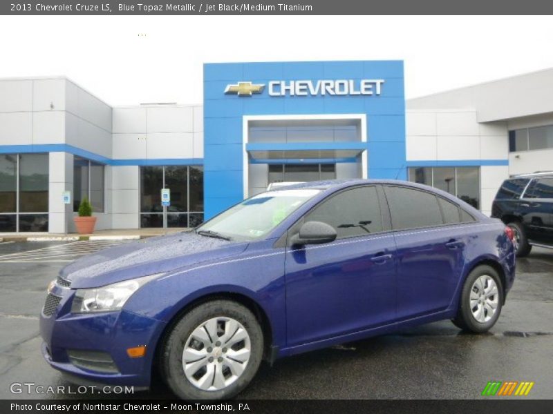 Blue Topaz Metallic / Jet Black/Medium Titanium 2013 Chevrolet Cruze LS