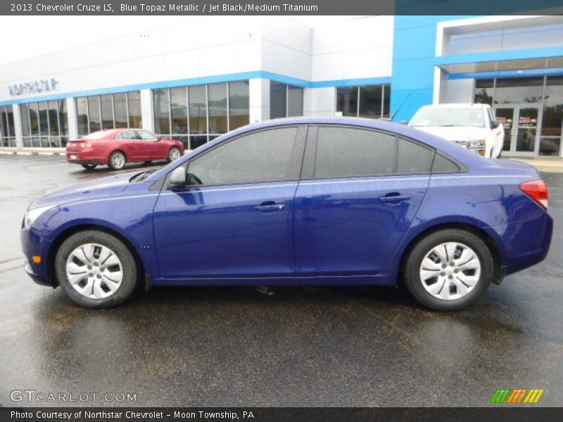 Blue Topaz Metallic / Jet Black/Medium Titanium 2013 Chevrolet Cruze LS