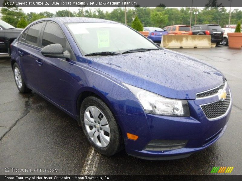 Blue Topaz Metallic / Jet Black/Medium Titanium 2013 Chevrolet Cruze LS