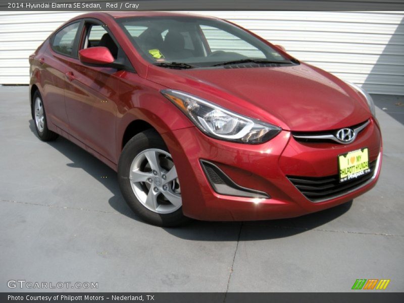 Red / Gray 2014 Hyundai Elantra SE Sedan