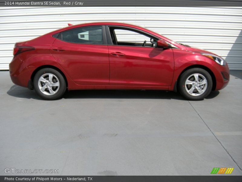 Red / Gray 2014 Hyundai Elantra SE Sedan
