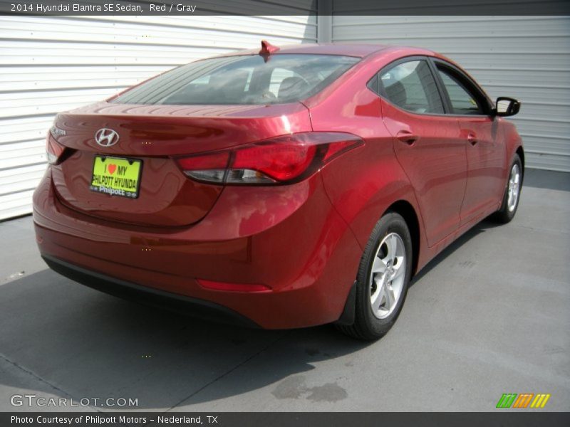 Red / Gray 2014 Hyundai Elantra SE Sedan