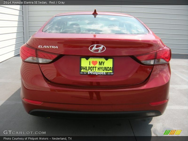Red / Gray 2014 Hyundai Elantra SE Sedan