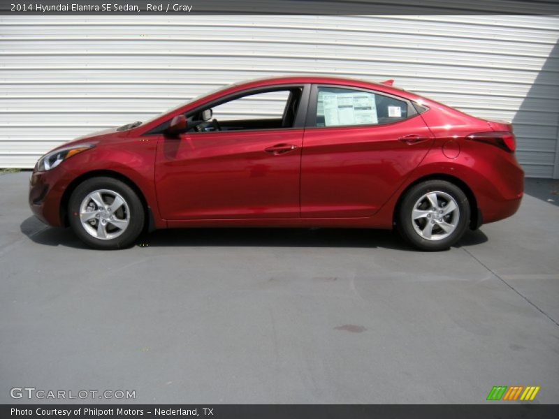 Red / Gray 2014 Hyundai Elantra SE Sedan