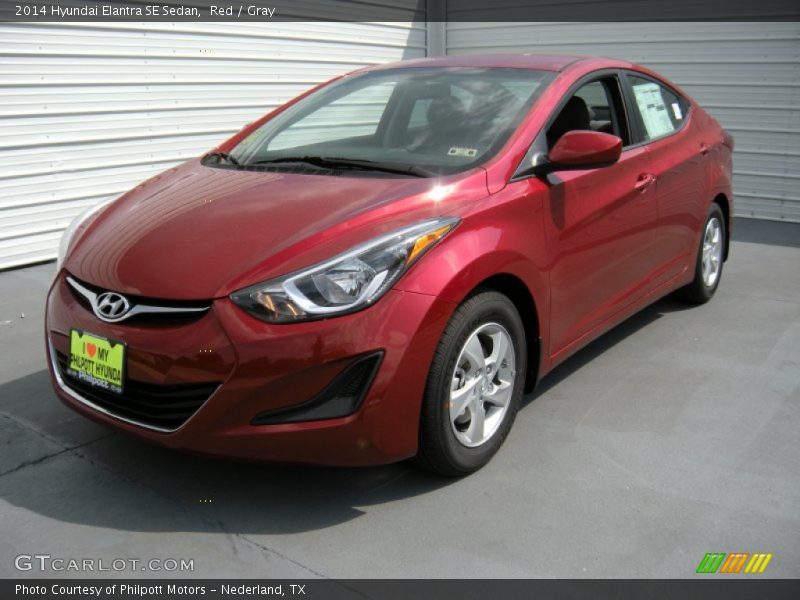 Red / Gray 2014 Hyundai Elantra SE Sedan