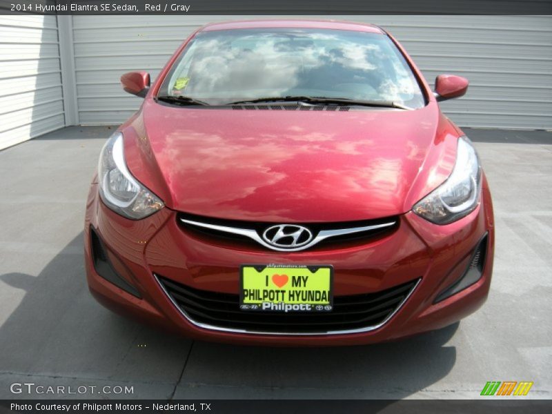Red / Gray 2014 Hyundai Elantra SE Sedan