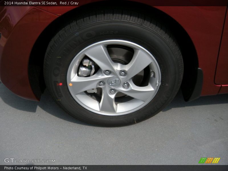 Red / Gray 2014 Hyundai Elantra SE Sedan