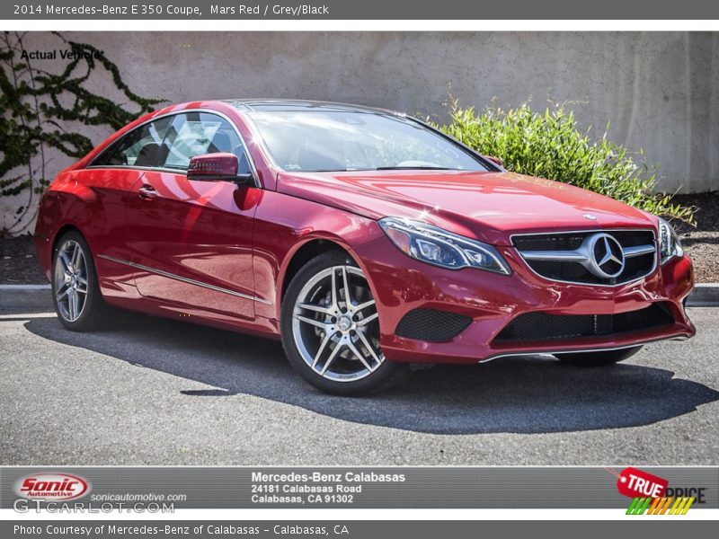 Mars Red / Grey/Black 2014 Mercedes-Benz E 350 Coupe