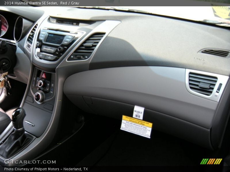 Red / Gray 2014 Hyundai Elantra SE Sedan