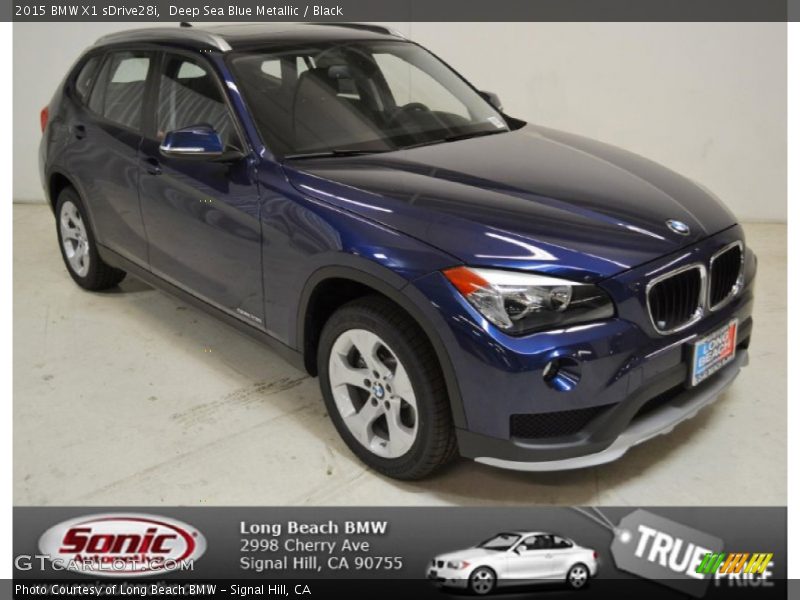 Deep Sea Blue Metallic / Black 2015 BMW X1 sDrive28i