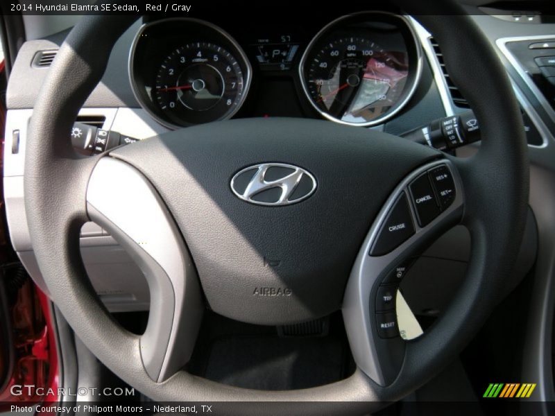 Red / Gray 2014 Hyundai Elantra SE Sedan