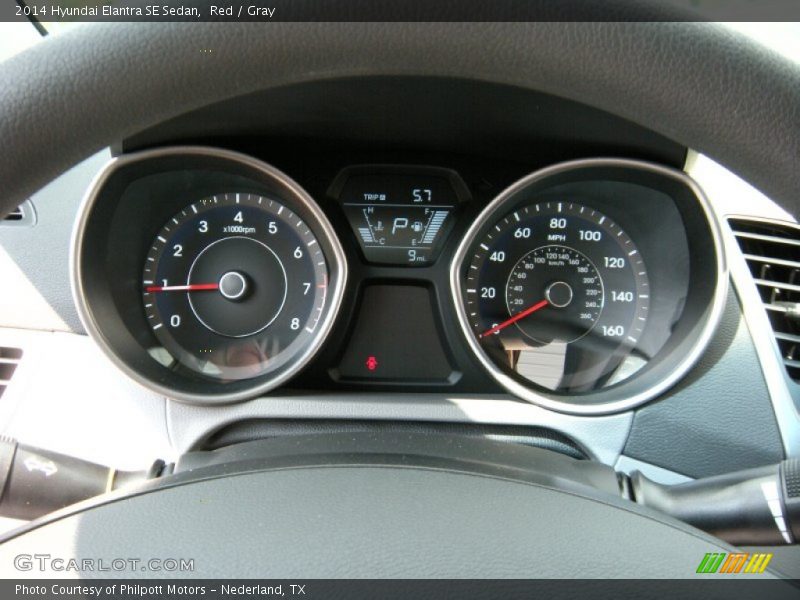 Red / Gray 2014 Hyundai Elantra SE Sedan