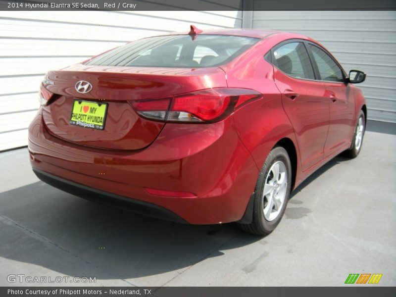 Red / Gray 2014 Hyundai Elantra SE Sedan