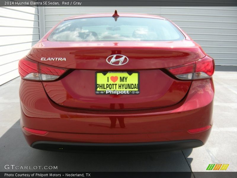Red / Gray 2014 Hyundai Elantra SE Sedan