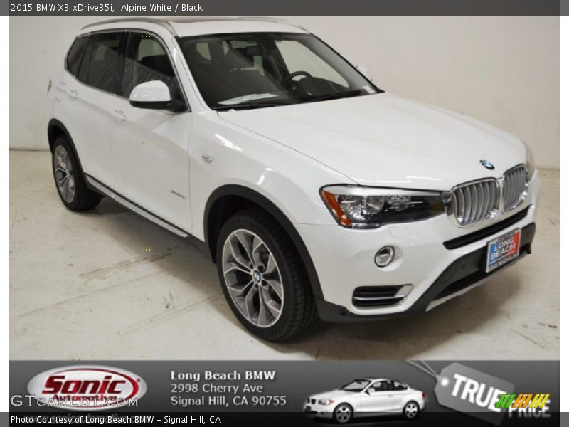 Alpine White / Black 2015 BMW X3 xDrive35i